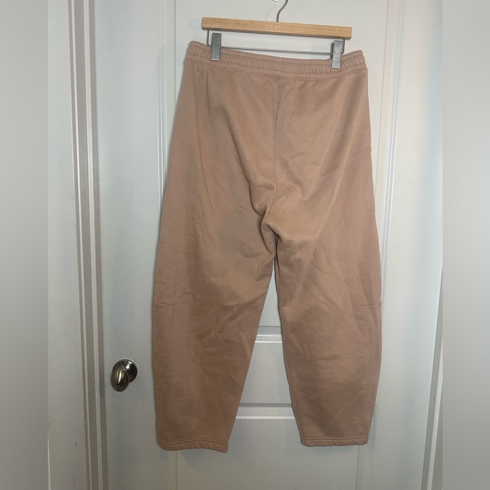 Abercrombie & Fitch High Rise Sunday Barrel  Tan Drawstring Waist Sweatpants, L - Picture 3 of 12